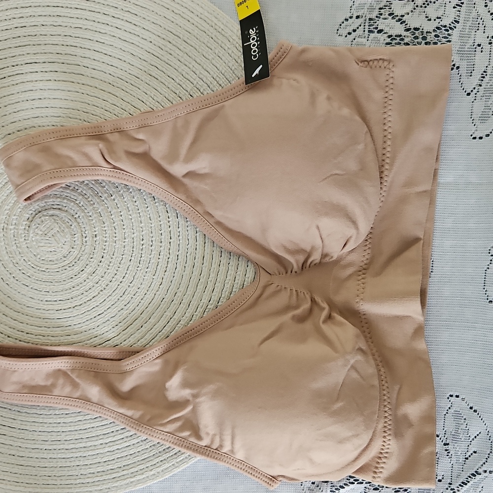 Coobie comfort bra, seamless, with pockets, no wire, rose color, NWT